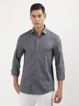 Calvin Klein - Men Grey Slim Fit Solid Shirt