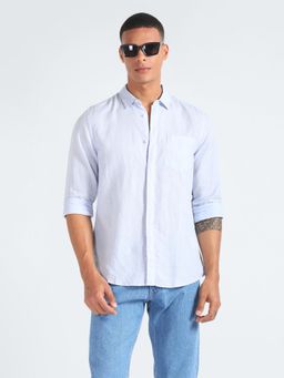 Calvin Klein - Men Blue Regular Fit Solid Shirt