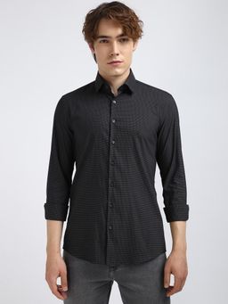 Calvin Klein - Men Black Slim Fit Checks Shirt