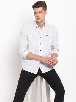 Lee - Men White Regular Fit Checks Shirt