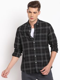 Lee - Men Black Regular Fit Checks Shirt