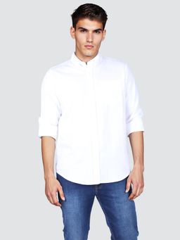 Lee - Men White Regular Fit Solid Shirt