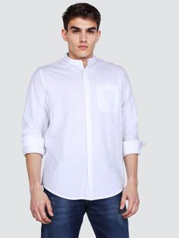 Lee - Men White Regular Fit Solid Shirt