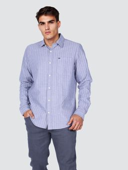 Lee - Men Blue Regular Fit Stripes Shirt