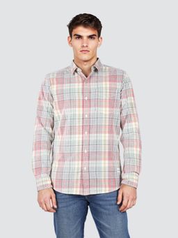 Wrangler - Men Beige Regular Fit Checks Shirt