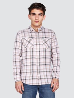 Wrangler - Men Brown Regular Fit Checks Shirt
