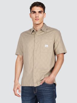 Wrangler - Men Brown Regular Fit Solid Shirt