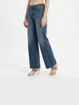 SKIIE STREET - Blue High-Rise Flared Jeans