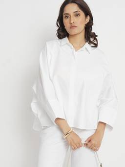 LOMA - White Boxy Cotton Shirt