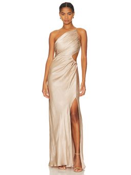 Shona Joy - La Lune Asymmetrical Gathered Maxi Dress (Aus 6/US 2)