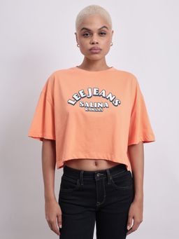 Lee - Womens Orange T-Shirt