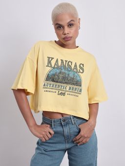 Lee - Womens Yellow T-Shirt