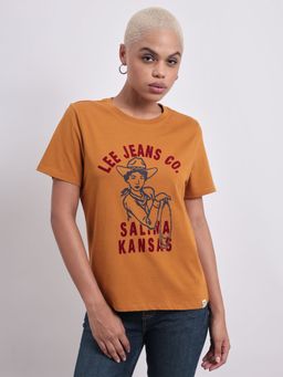 Lee - Womens Brown T-Shirt