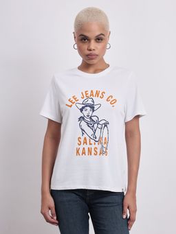 Lee - Womens White T-Shirt