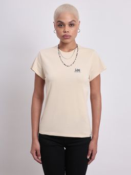 Lee - Womens Beige T-Shirt