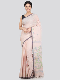 PinkLoom - Women's Cotton Saree With Unstitched Blouse Piece