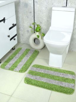 Saral Home - Shimo Microfiber Soft Antiskid Bathmat - Green
