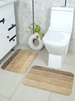Saral Home - Mura Microfiber Soft Antiskid Bathmat - Beige