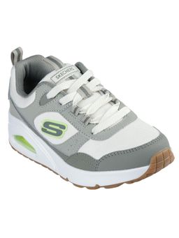 SKECHERS - Boys UNO-RETRO-GROOVE Green Lace Up Sneakers