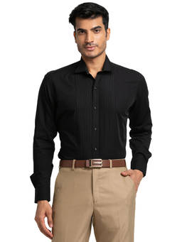 Raymond - Contemporary Fit Solid Black Shirt