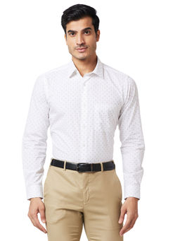 Raymond - Slim Fit Printed Grey Shirt