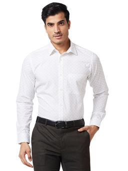 Raymond - Slim Fit Printed Green Shirt