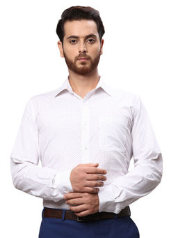 Raymond - Slim Fit Printed Red Shirt