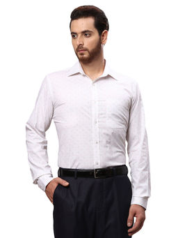 Raymond - Slim Fit Printed Yellow Shirt