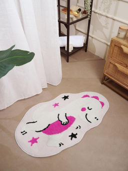 RALIA HOMES - Trixie Dino Kids Bath Mat Plush Microfiber & Anti-Skid