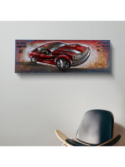 HomeTown - Simon Canvas Vintage Car Red Painting Red