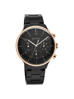 Titan - 90102KM01 Black Dial Multifunction Analog Watch for Men