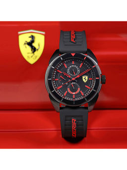 Scuderia Ferrari - Black Dial Round Analog Watch-0830547