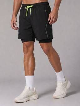 WROGN - Mens Black Technical Active Shorts