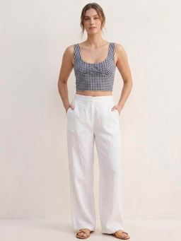 Scoup - Navy Blue Check Short Top