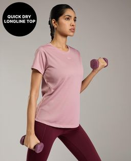 Kica - Quick Dry Active Tunic T-Shirt with Curved Hem