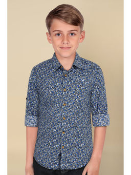 Allen Solly - Boys Multi-Color Slim Fit Print Casual Shirt