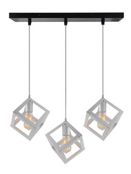 Homesake - Linear Cluster White Hanging Cube 6Inch