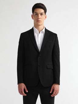 Arrow - Mens Tailored Fit Solid Black Blazer