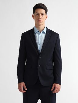 Arrow - Mens Tailored Fit Solid Navy Blue Blazer