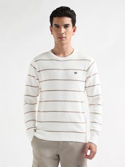 Arrow Sports - Mens Horizontal Striped Regular Fit Sweater