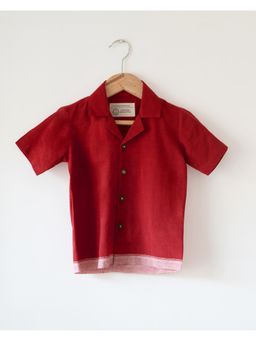 Love the world today - Boogie Red Boys Handwoven Cotton Shirt