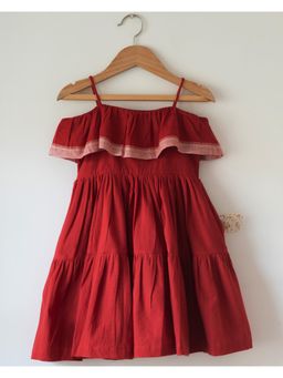 Love the world today - Fool Paradise Red Tiered Maxi Dress