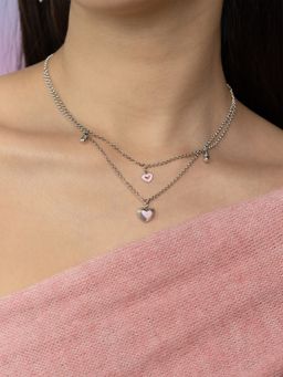 Shaya by CaratLane - 925 Silver Shaya by CaratLane Bring In The Little Things Heart Necklace In