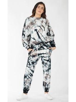 The Clothing Factory - Black-White Tie & Dye Over-Sized Sweatshirt