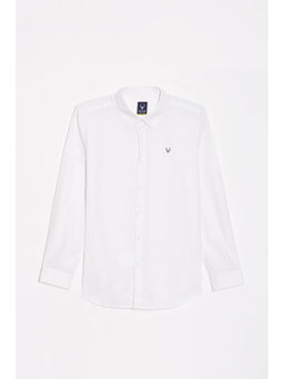 Allen Solly - Boys White Regular Fit Solid Casual Shirt