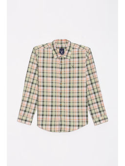 Allen Solly - Boys Multi-Color Slim Fit Check Casual Shirt