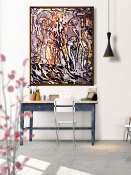 The Art House - Abstract Painting Multicolor (40X30 Inches)