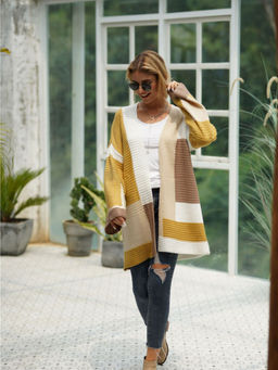 Oh Rare - Plaid Women's Splicing Knitted Shrug