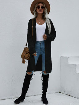 Oh Rare - Long Solid Color Knitted Women's Shrug for Women