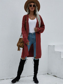 Oh Rare - Long Solid Color Knitted Women's Shrug for Women